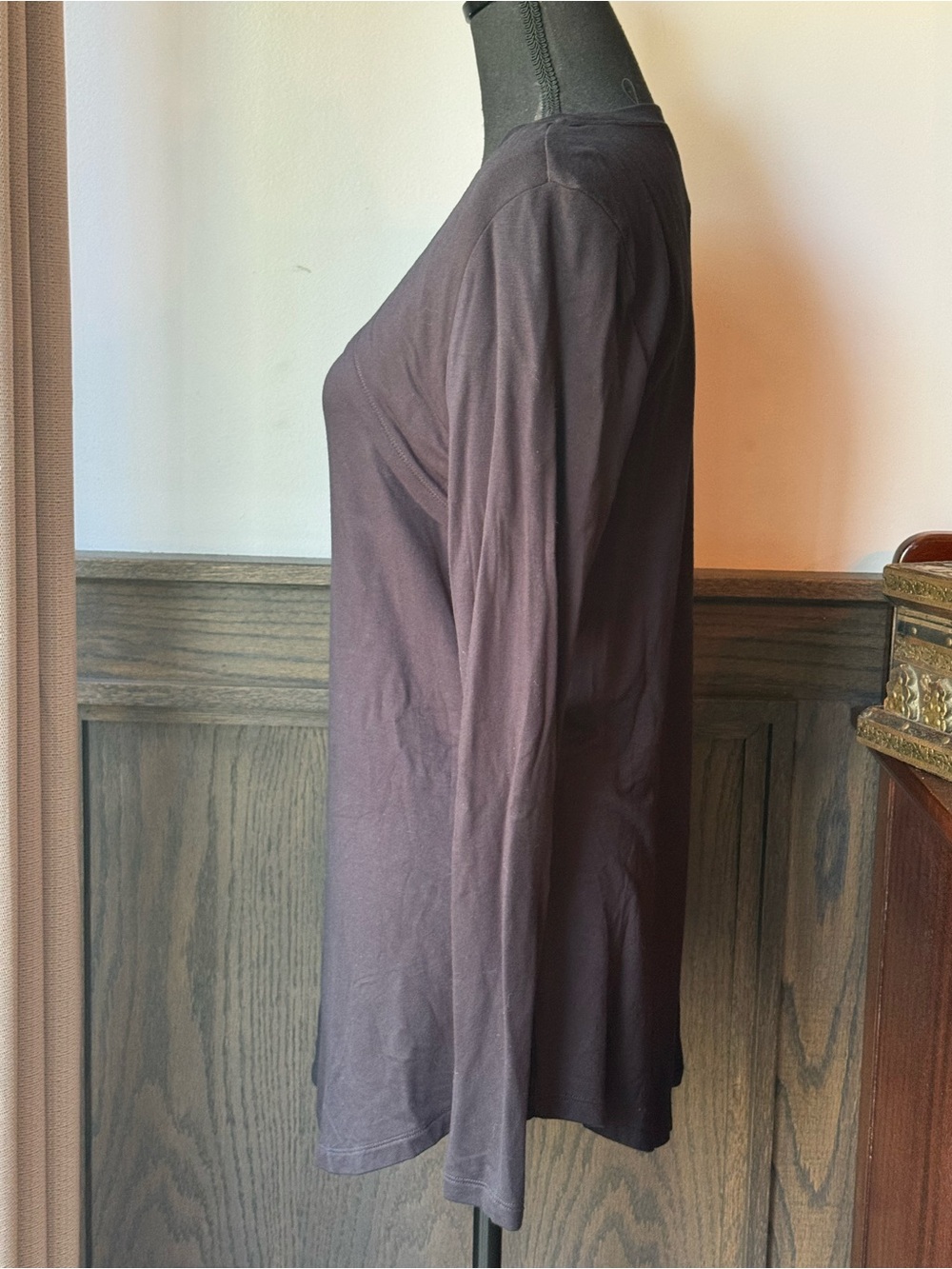 Cabi black peekaboo black long sleeve top medium nwot - Picture 2 of 7